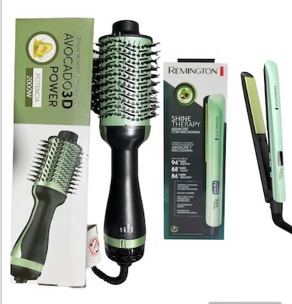 COMBO AGUACATE CEPILLO SECADOR Y PLANCHA