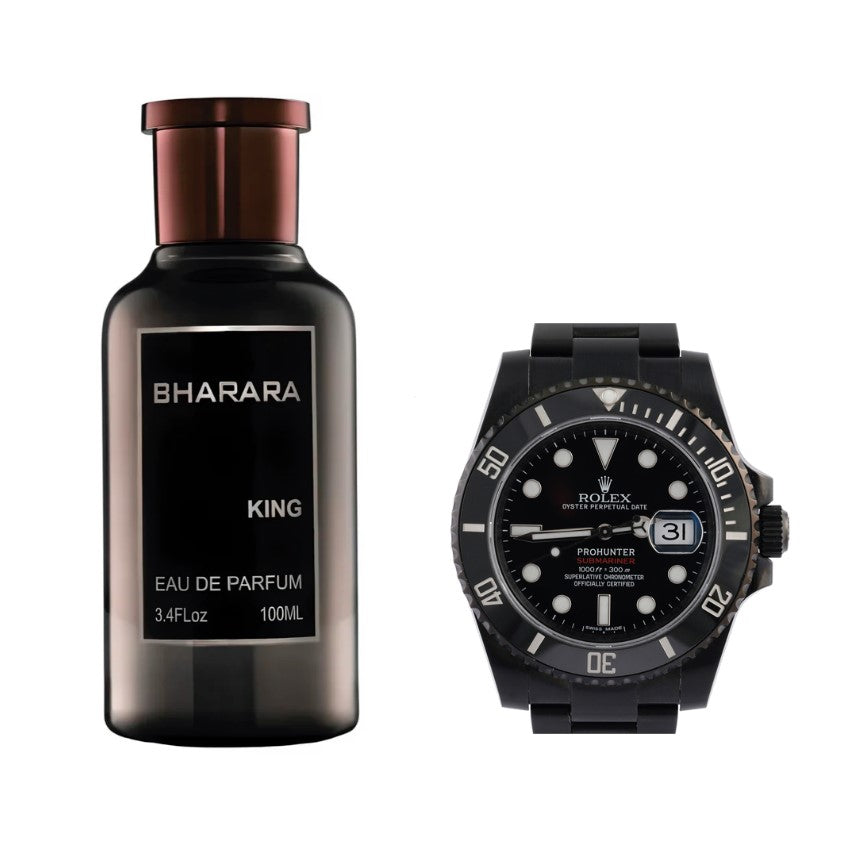 NUEVO COMBO PERFUME BHARARA + RELOJ ROLEX