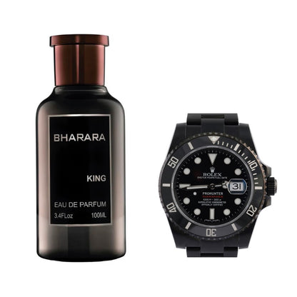 NUEVO COMBO PERFUME BHARARA + RELOJ ROLEX
