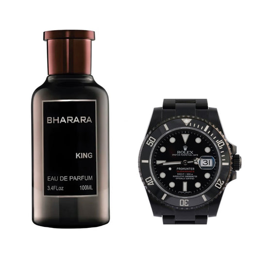 NUEVO COMBO PERFUME BHARARA + RELOJ ROLEX