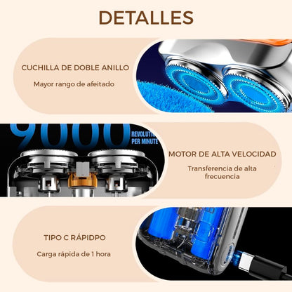 AFEITADORA ELÉCTRICA DE DOBLE CABEZAL